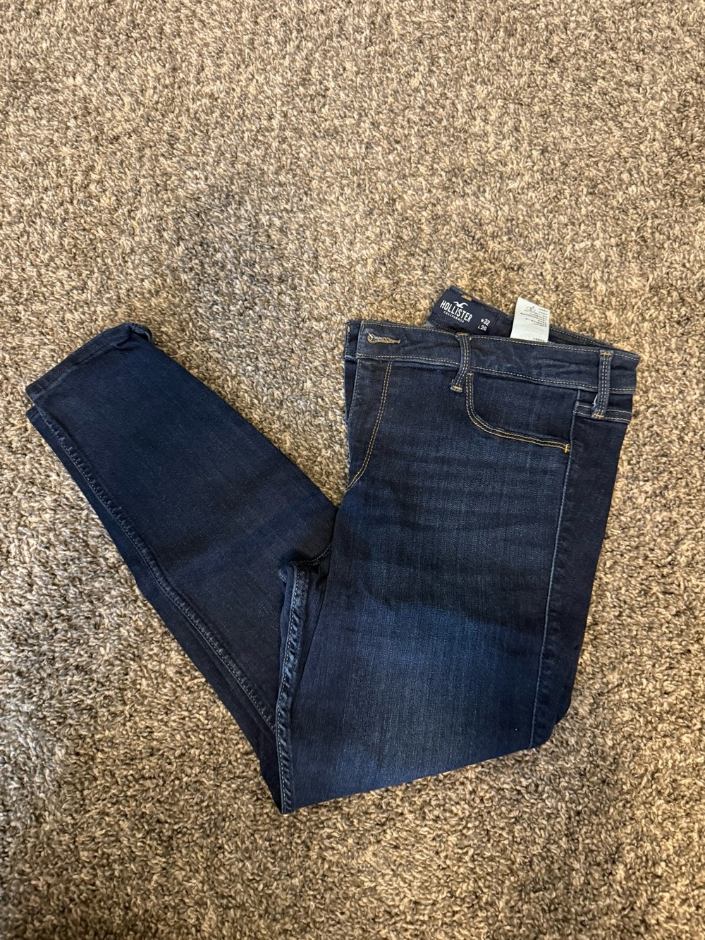 Hollister Women's Dark Indigo Skinny Jeans